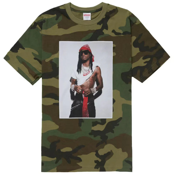 Supreme Playboi Carti Tee Woodland Camo