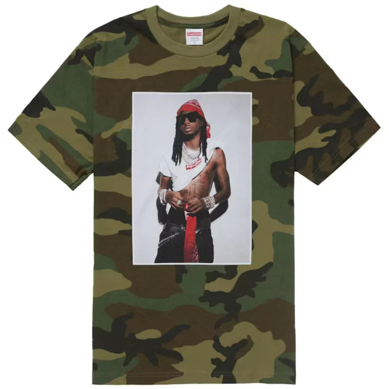 Supreme Playboi Carti Tee Woodland Camo
